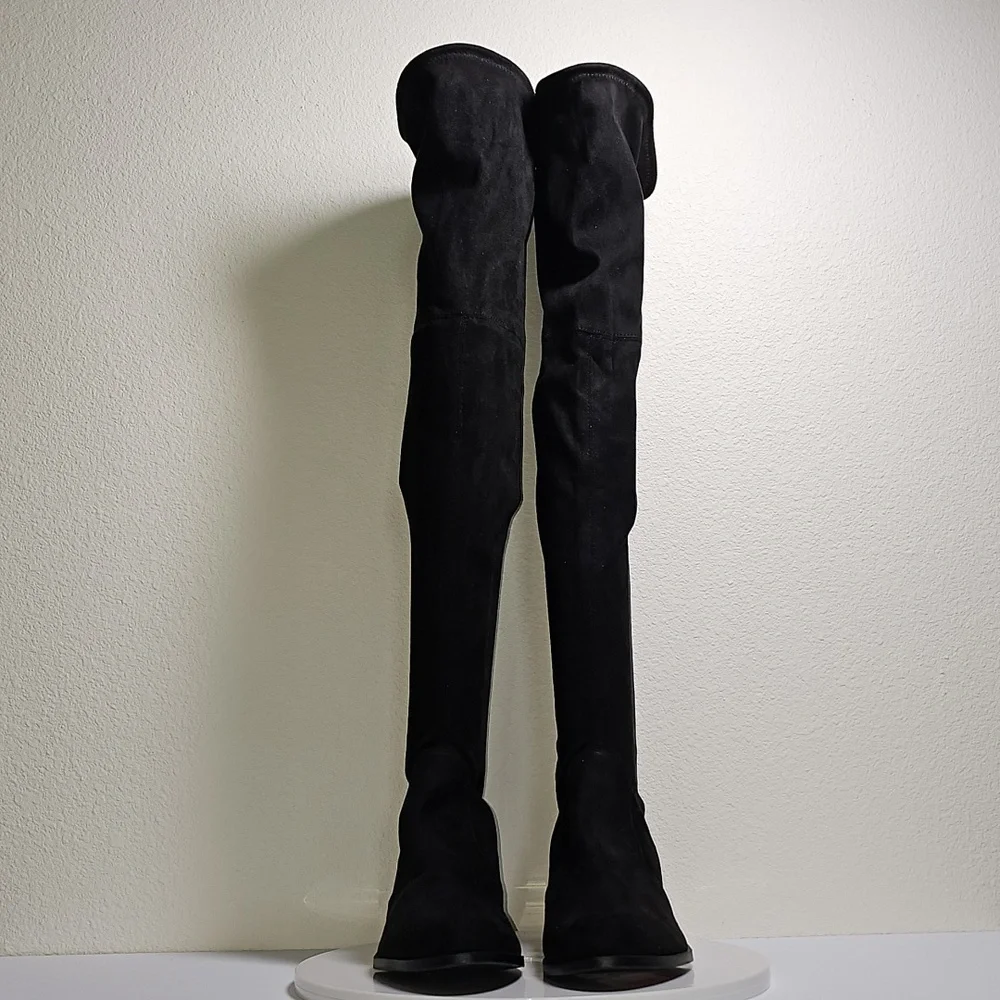 NWT Charles by Charles David Gammon Over The Knee Microsuede Boots Black Size 8